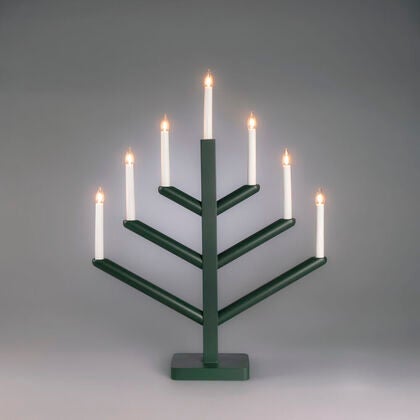 Holzleuchter Holz 7 Lampen Grü