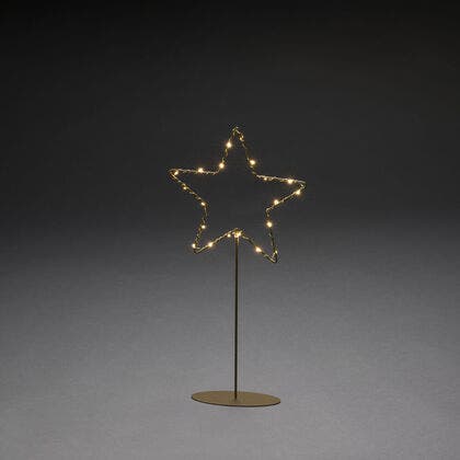 Metallstjärna guld 20 LED