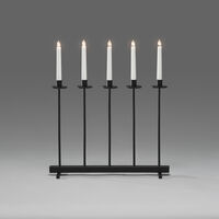 Candlestick metal, 5 bulbs