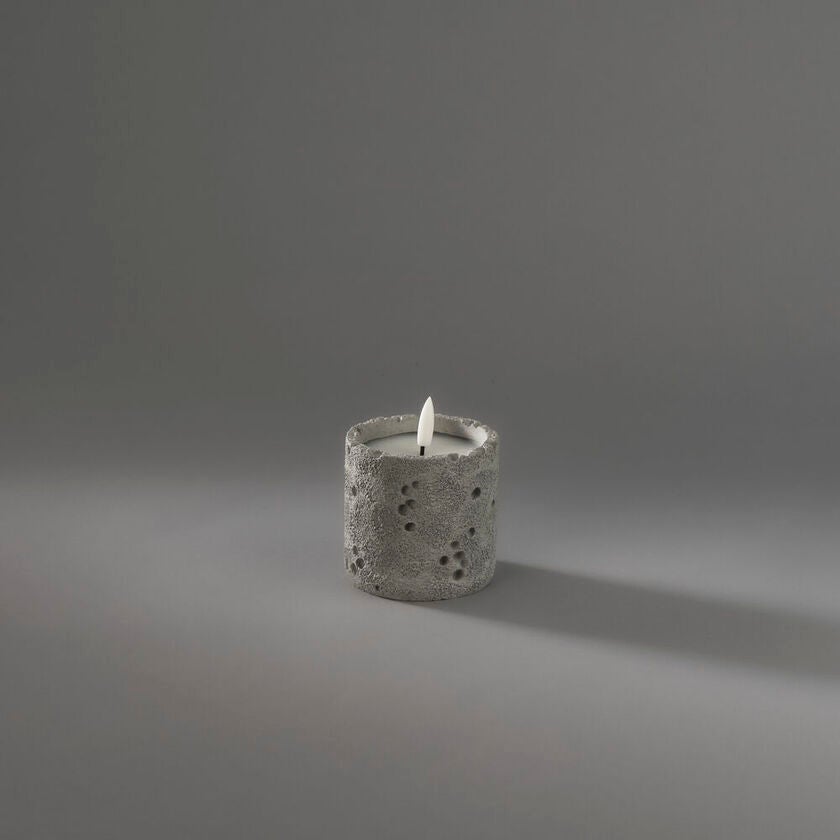 B/O cement candle light LED
