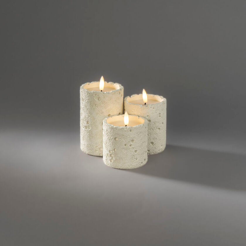 B/O cement candle light LED