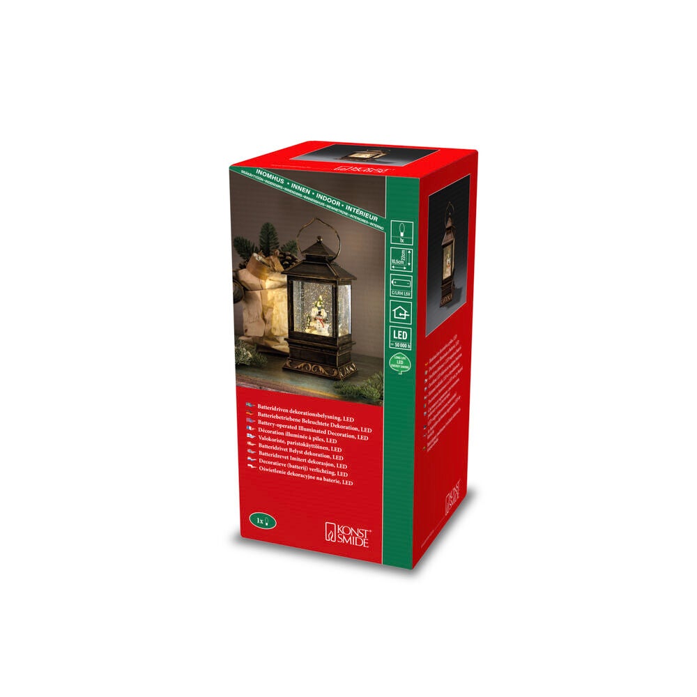 Vattenfylld minilykta snögubbe