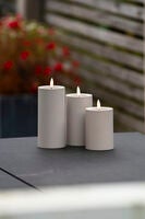 LED candle Beige 12cm 2xAA