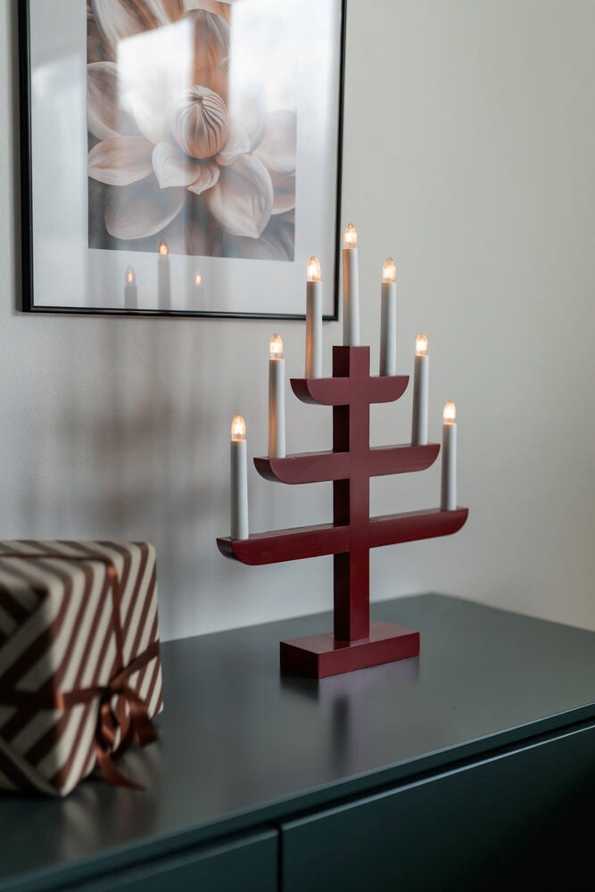 Candlestick red 7 bulbs