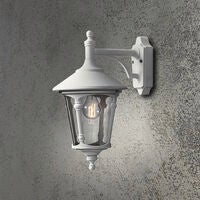 Virgo vägglykta ned E27 vit