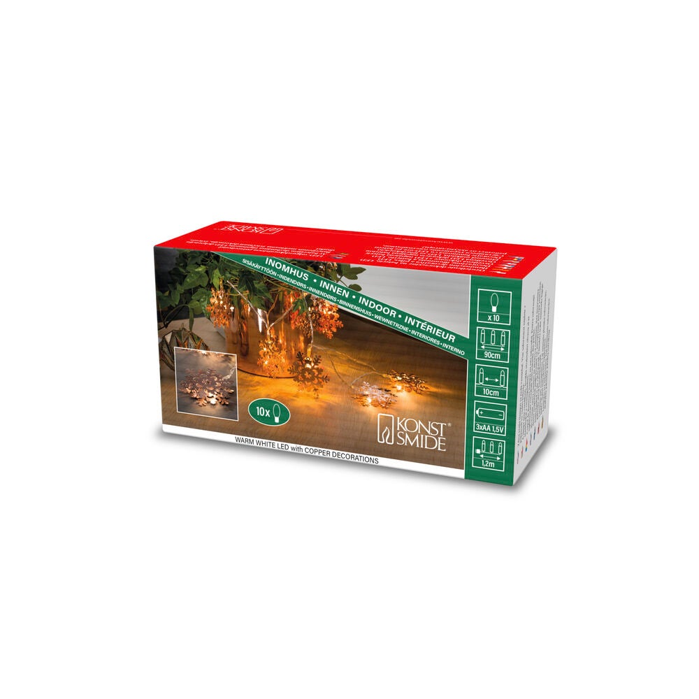 Light Set Copper Snowflake LED