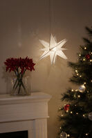 3-D Pappstjärna grå 45 cm LED
