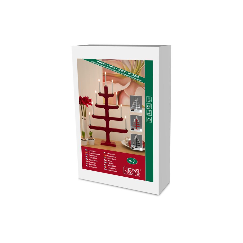 Candlestick with deco rings