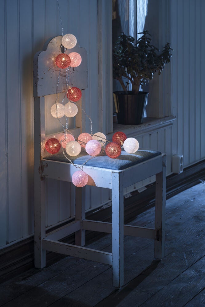 Lightset balls 16L Wh/pink/red