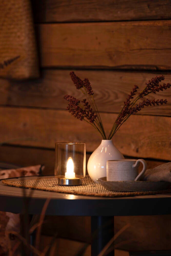 Rechargeable Glass Candle. LED