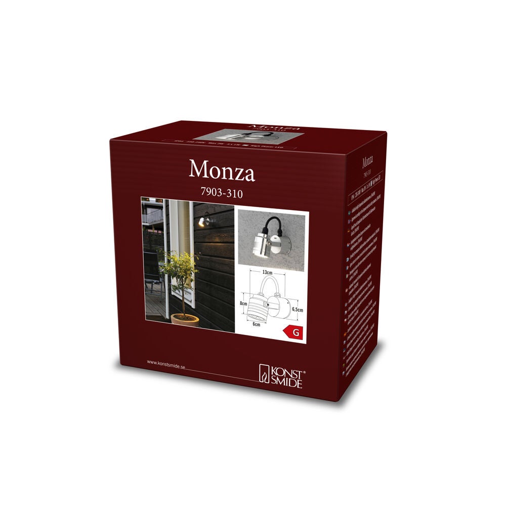 Monza vägglykta alum LED