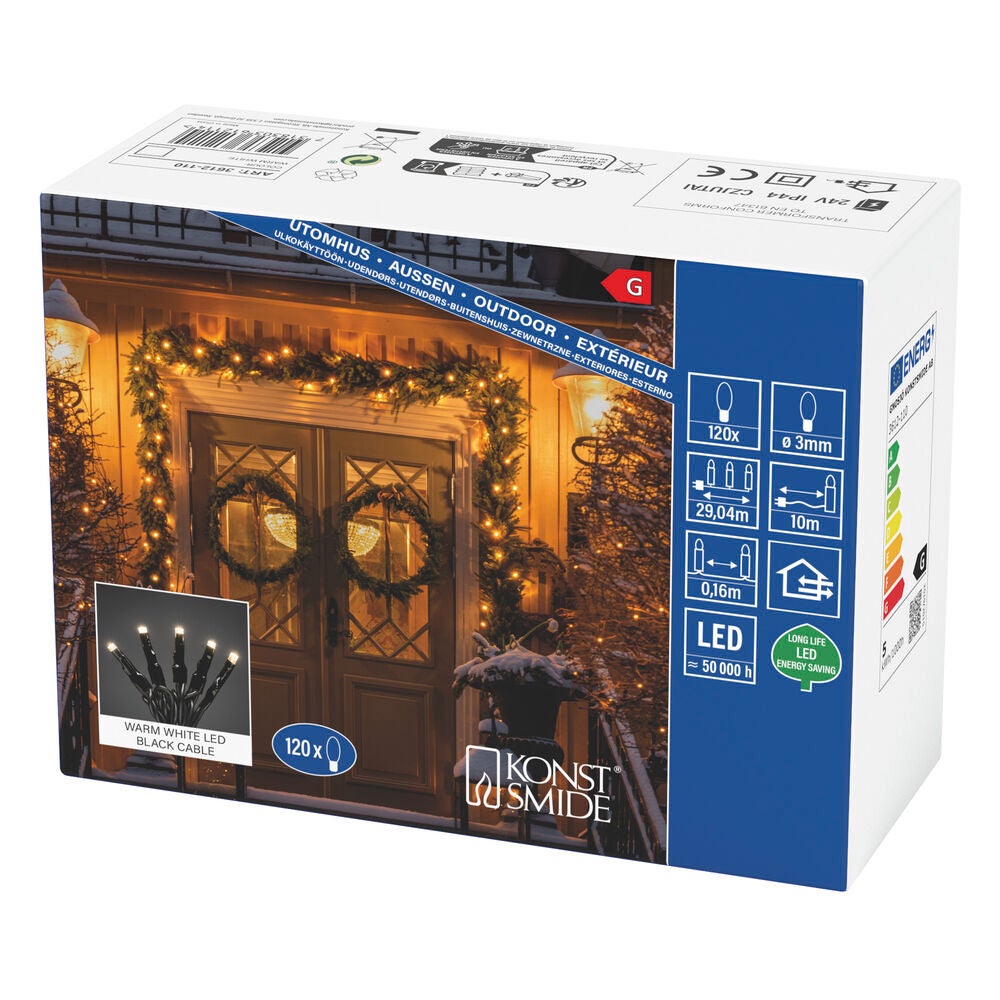 Slinga 120 varmvit mikro LED