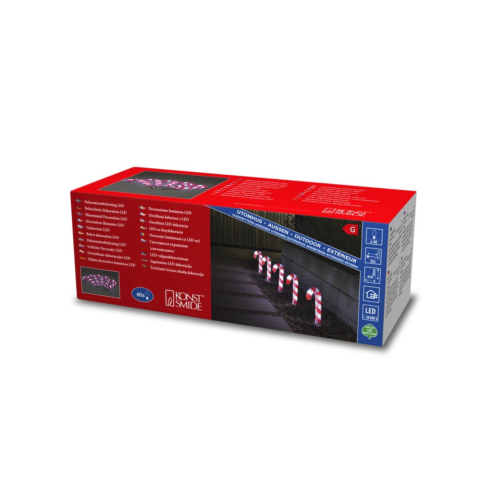 Godisstavar akryl 5st 25cm LED