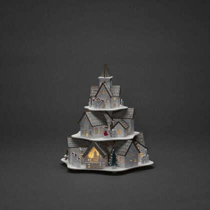 B/O Wooden House, 10 LED