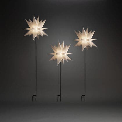 3D Star White 3 pieces LED