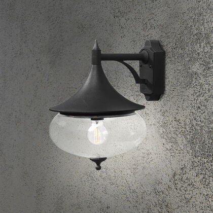 Libra vägglykta E27 svart