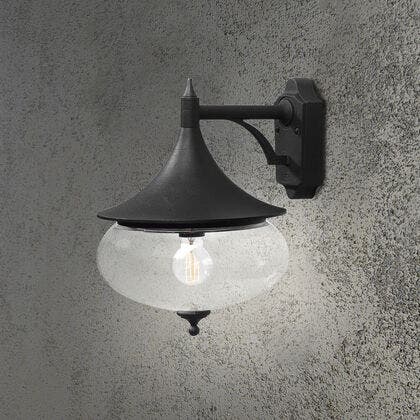 Libra vägglykta E27 svart