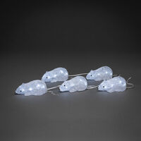 LED Acryl Maeuse, 5er-Set