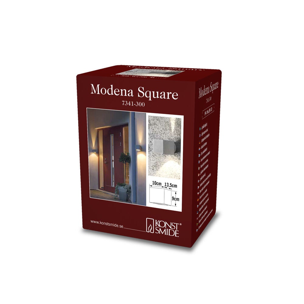 Modena Square Wall Light Grey