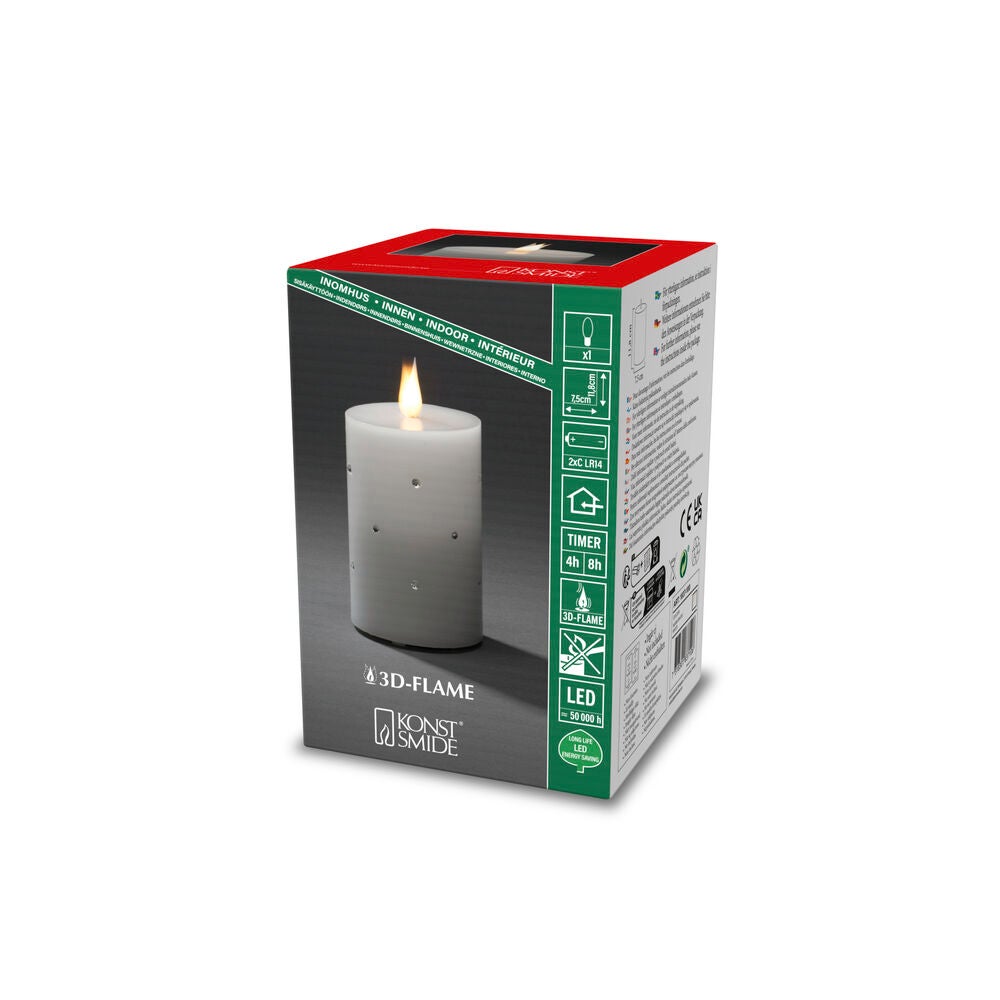 B/O Vaxljus 7,5x11,8 cm LED