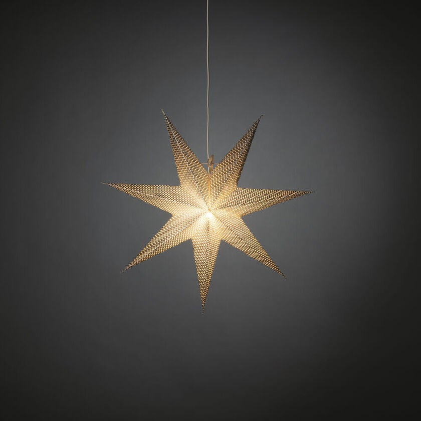 Pappersstjärna 60 cm silver