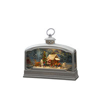 Lantern w Santa&Animal LED B/O