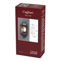 Cagliari väggplafond E27 svart