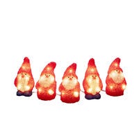 Acrylic Santa 5pcs/set 40 LED