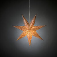 7 Point White/Red Paper Star