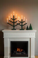 Holzleuchter Holz 7 Lampen Grü