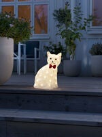 Sittande katt akryl 34cm Led