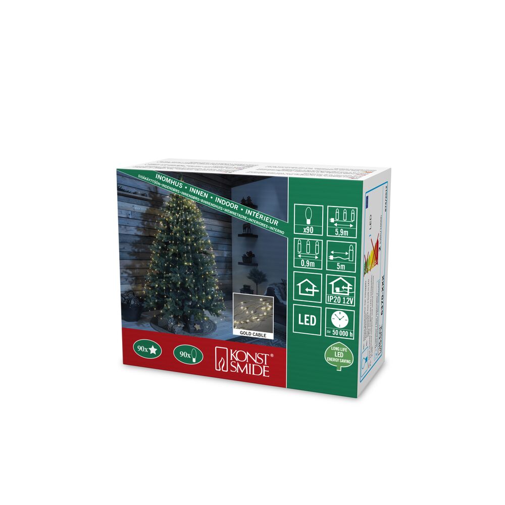 LED Sternenlametta 10 Straenge
