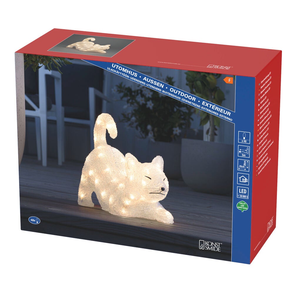 Acrylic Cat 35cm LED