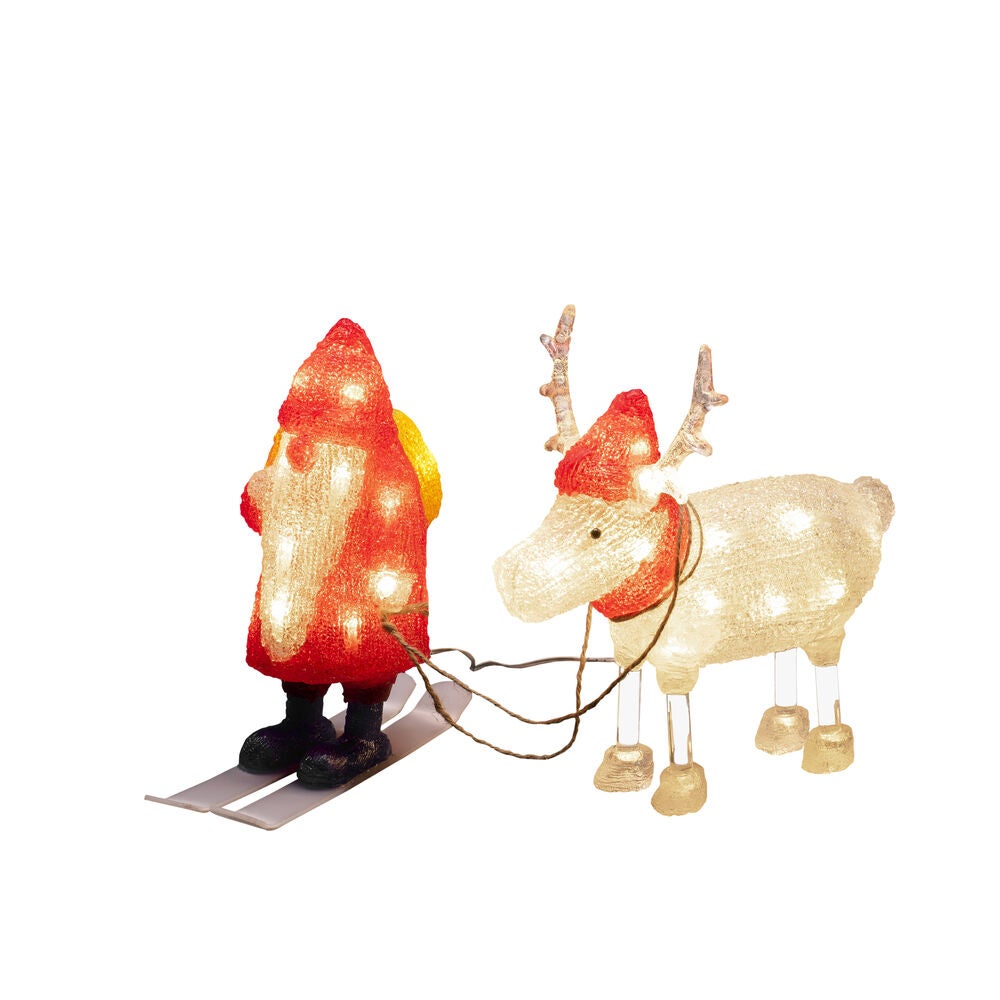 Acrylic Santa&Reindeer 40 LED