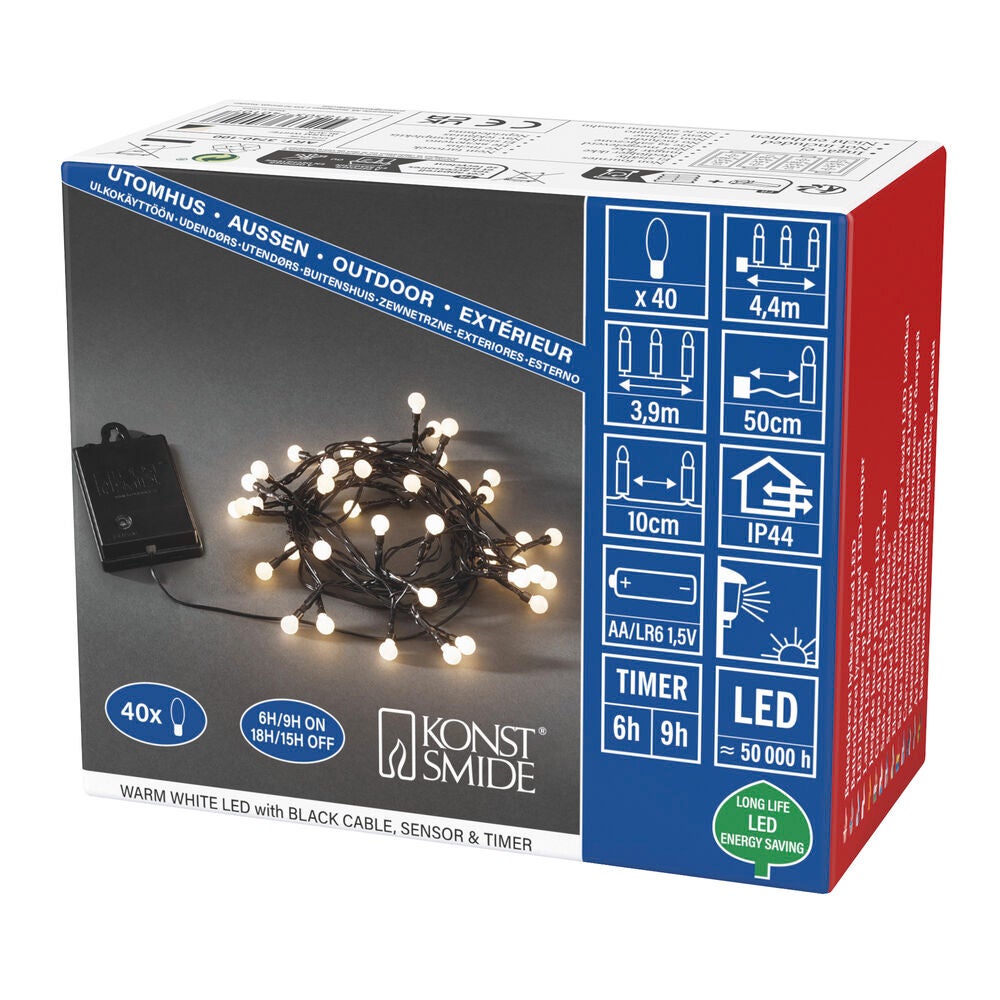 Slinga 40 varmvita LED