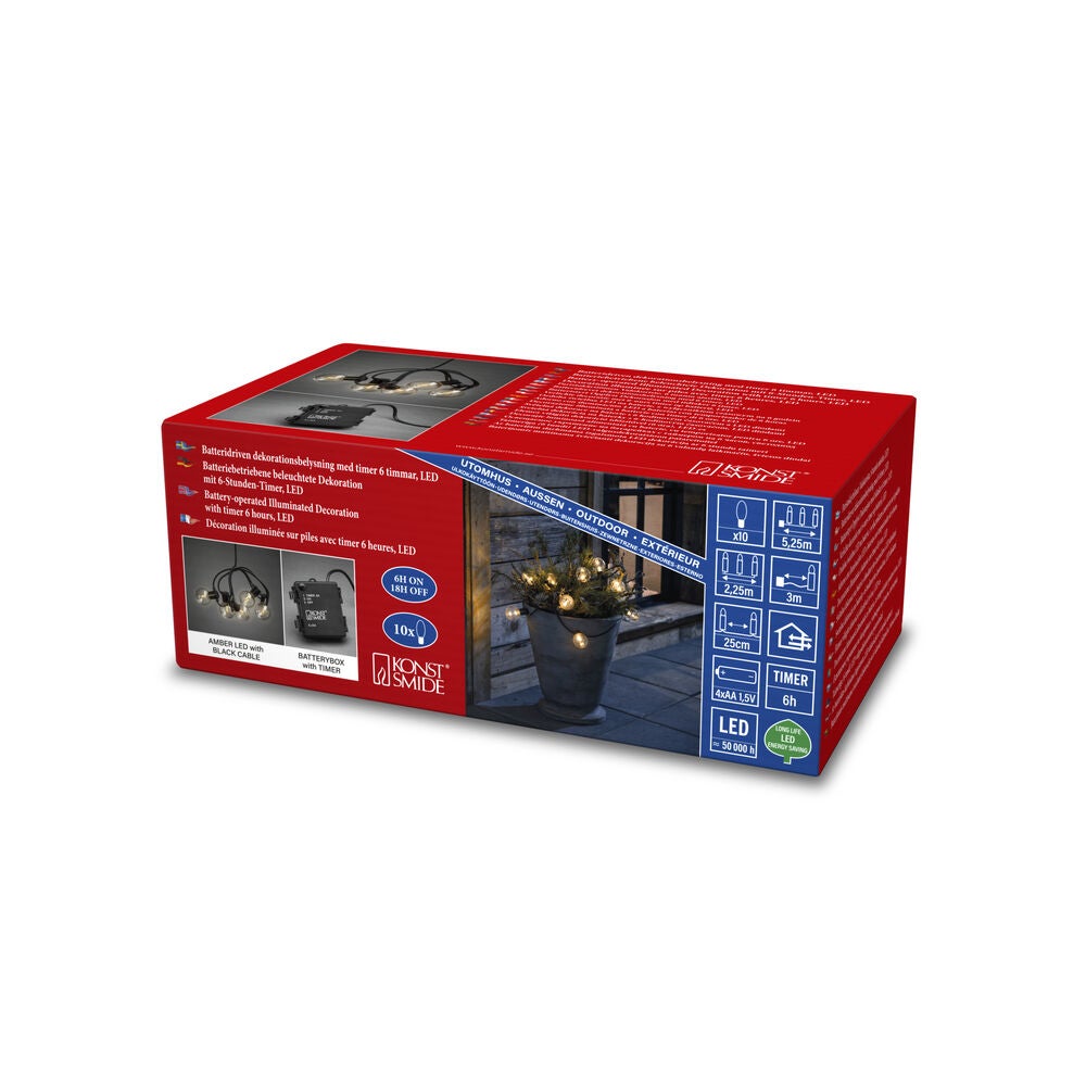 Slinga E14 10 LED 4xAA