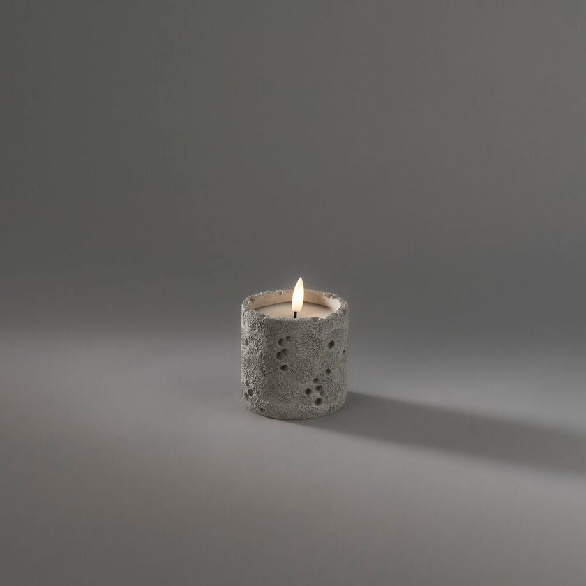 B/O cement candle light LED