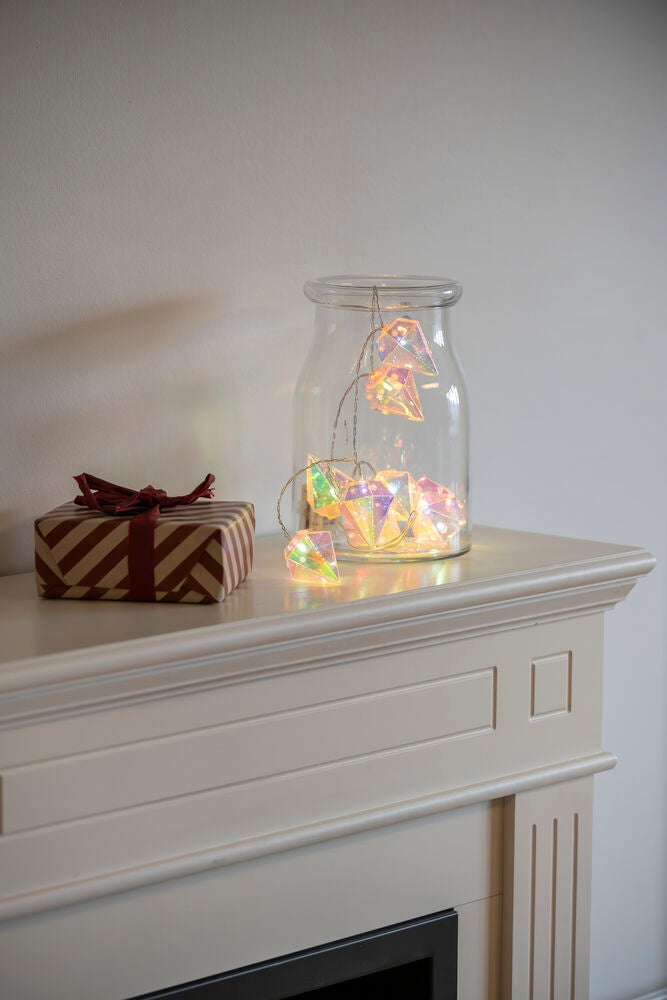 10 LED glober Batteri/timer