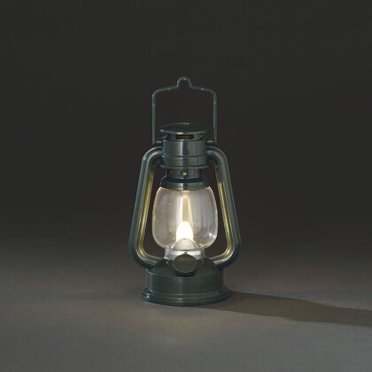 LED Sturmlaterne gruen, 1 warm