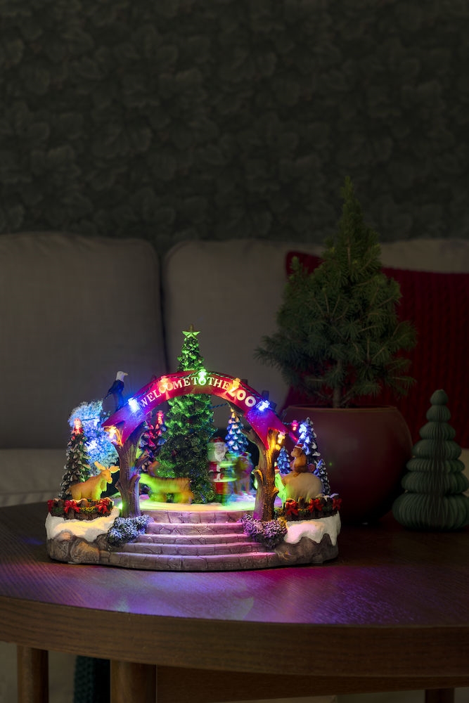 Szenerie LED Weihnachtszoo,B/B
