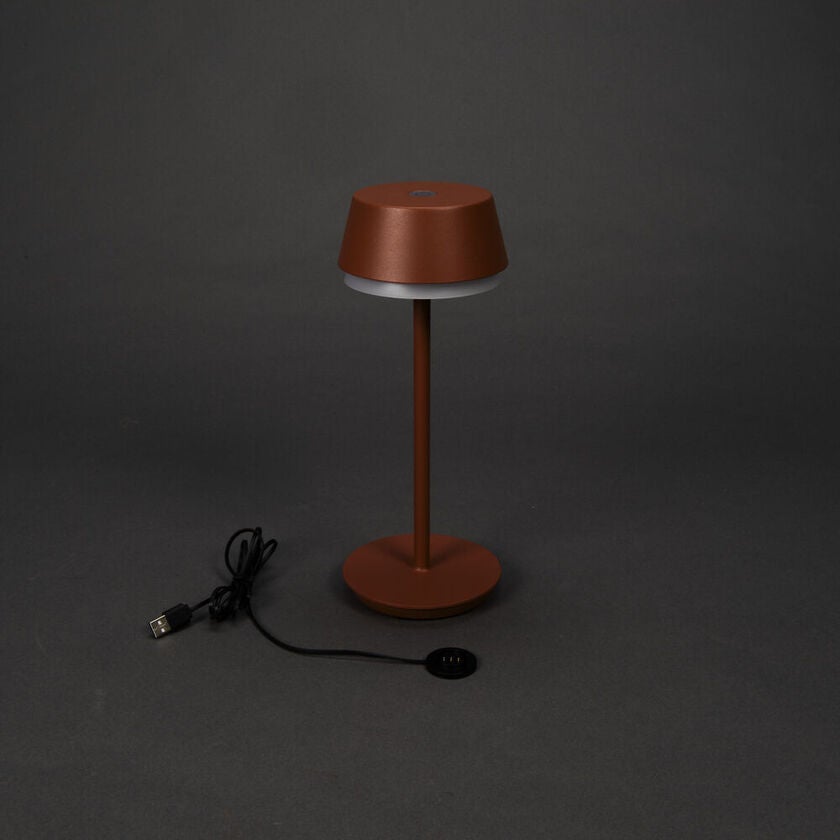 Lyon bordslampa usb Teracotta