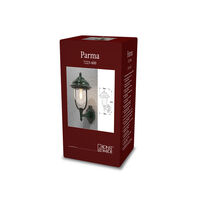 Parma vägglykta upp E27 grön