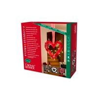 LED Holzsilhouette Herz, rot,