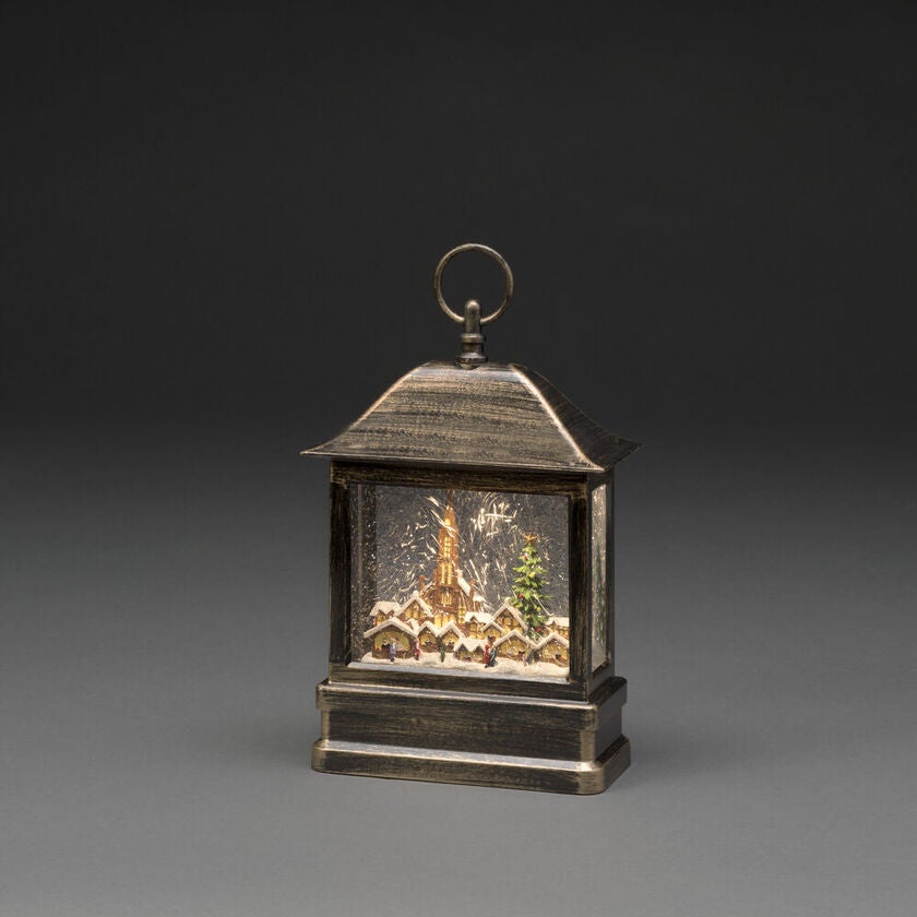 Vattenfylld lykta julmarknad