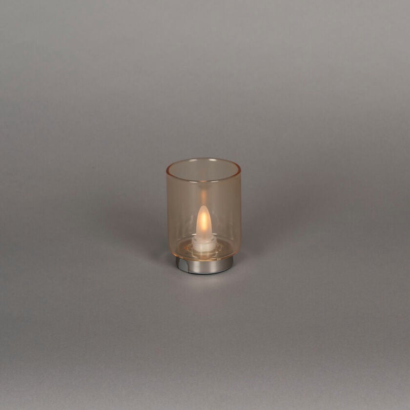 Rechargeable Glass Candle. LED