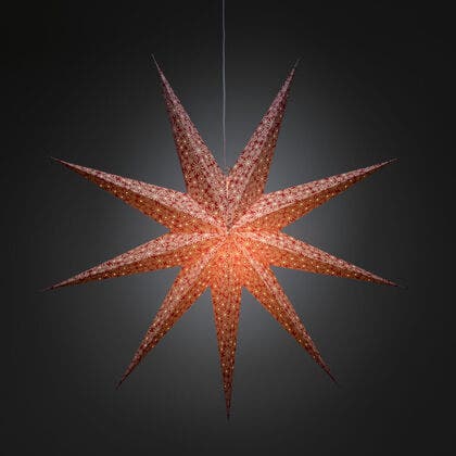 9 Point Paper Star Red/White