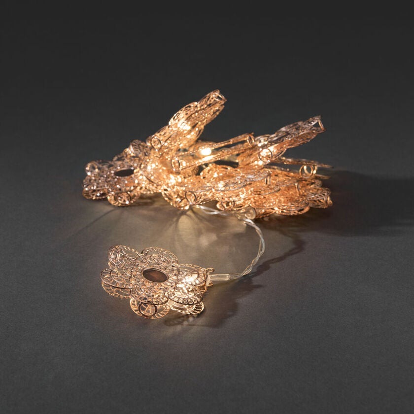 Light Set 10 Copper Flower LED