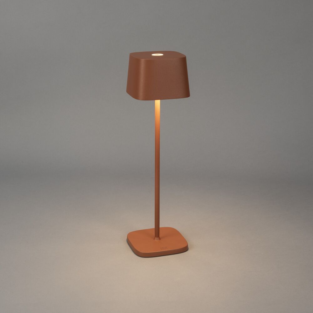 Capri table lamp USB teracotta