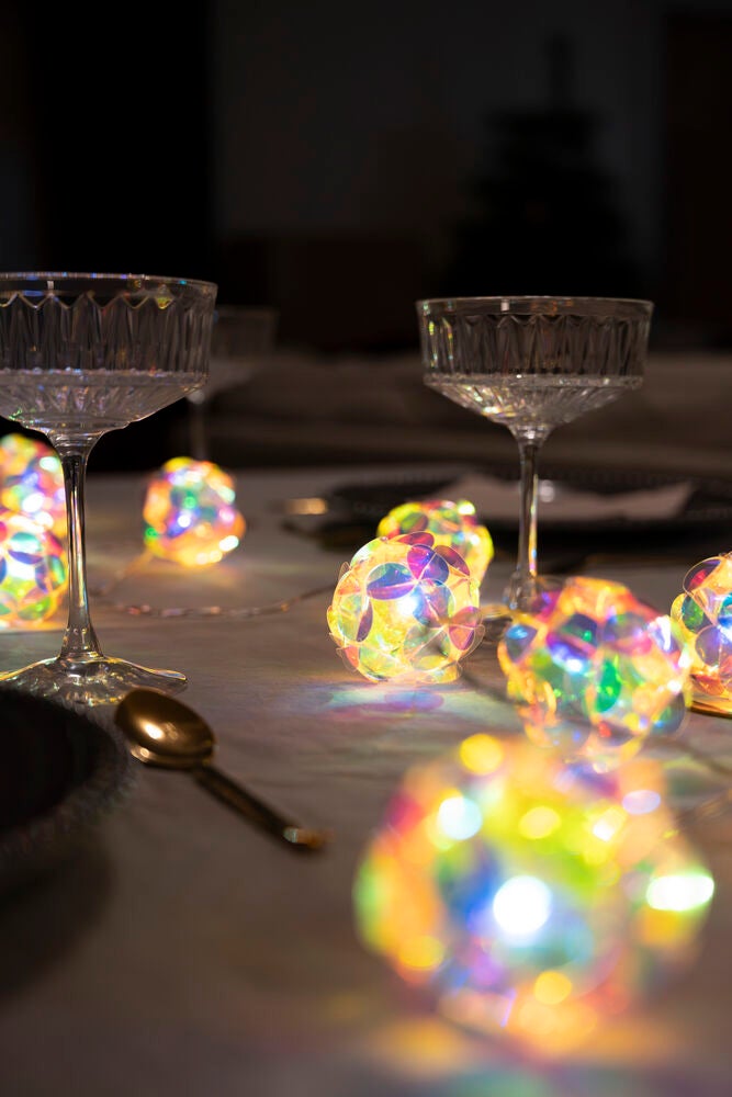 Dekolichterkette, 10 warmweiße