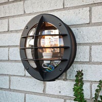 Oden väggl E27 svart eluttag